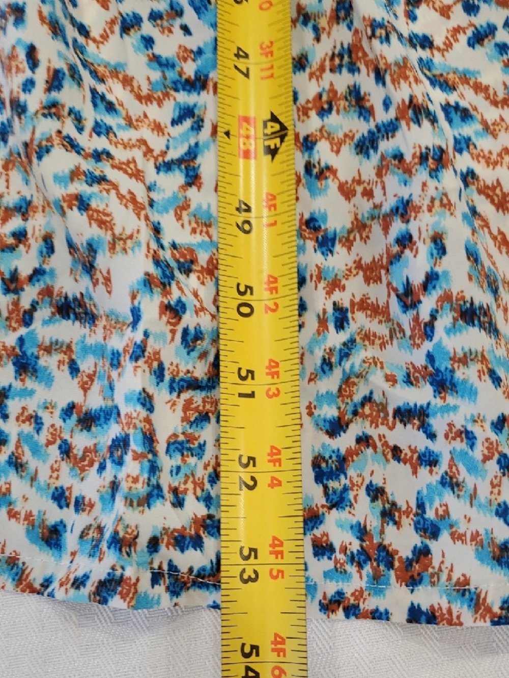 Glamour Blue and Cream Ruffle Sleeve Maxi Dress - Picture 11 of 13